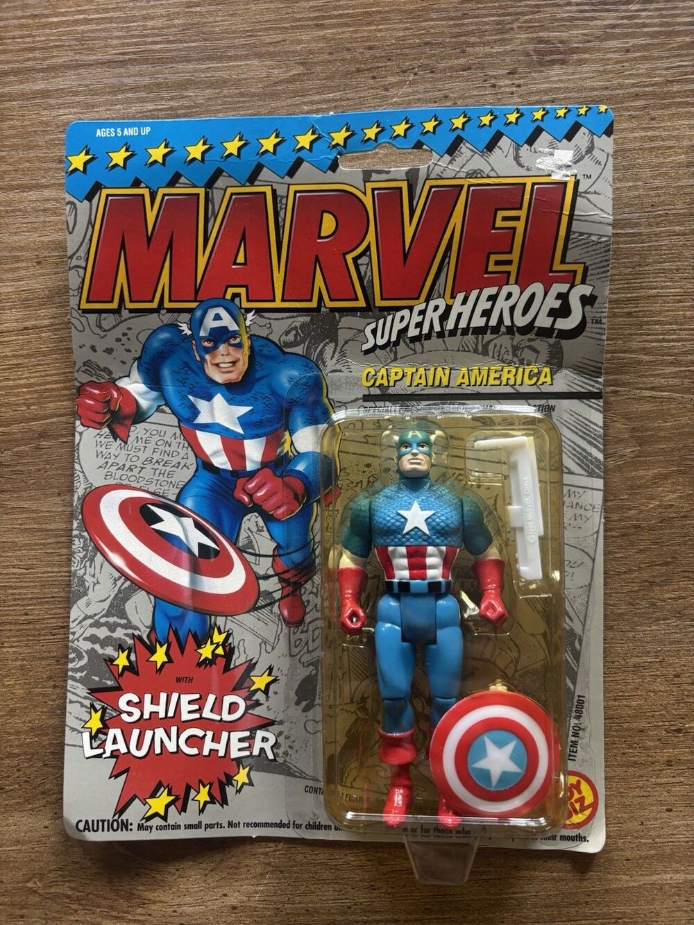 1993 Toy Biz Marvel Super Heroes Captain America Shield Launcher Sealed MOC